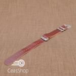  Curea NATO piele maro 22mm catarame groase satinate- 40062