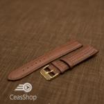  Curea maro piele vitel model soparla captusita 12mm - 35971