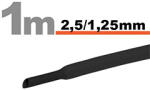  Zsugorcső (2.5 mm - 1.25 mm) - fekete (11020F)