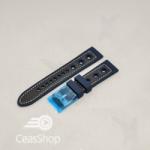  Curea silicon sport GRAND PRIX navy cusaturi albe 24mm - 38150