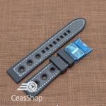  Curea silicon sport GRAND PRIX neagra cusaturi albe 22mm - 38135