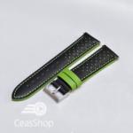  Curea sport doua tonuri neagra cu verde- antialergica 20mm-31667