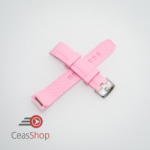  Curea silicon roz capat curbat 22mm - 58405 - ceas-shop