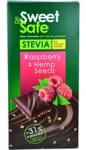 Sly Nutritia Ciocolata Amaruie cu Seminte de Canepa si Zmeura Indulcitor Stevie 90g