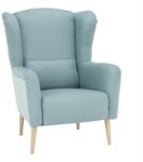 TEMPO KONDELA Dizájnos fotel, anyag, mentol/minta, BELEK - kondela