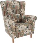 TEMPO KONDELA Füles fotel, szövet patchwork viorica 1, CHARLOT - kondela