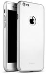 iPaky Husa Apple iPhone 6/6S, FullBody Elegance Luxury iPaky Silver , acoperire completa 360 grade cu folie de sticla gratis