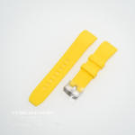  Curea silicon galbenă capat curbat 22mm - 57211 - cureaceas