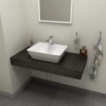 Sapho TAILOR Rockstone pult, 110x50cm, R verzió (TR110R) (TR110R)