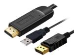 Cablu HDMI la Displayport 4K60Hz T-T 2m, kportad21 (KPORTAD21)