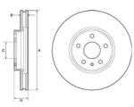 DELPHI Disc frana FORD MONDEO V Turnier (2014 - 2016) DELPHI BG4702C