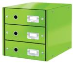 LEITZ Irattároló, laminált karton, 3 fiókos, LEITZ Click&Store , zöld (E60480054)