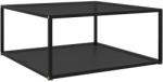 vidaXL Măsuță de cafea, negru, 80x80x35 cm, sticlă securizată (322893) Masa de cafea