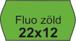 Árazószalag, 22x12 FLUO zöld (10tek/csom) (IS2212FZ)