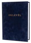  Oklevéltartó, A4, exkluzív, aranyozva, kék (ISKE176)