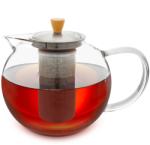 Klarstein Glaswerk Sencha, teáskancsó, 1, 8 L, rozsdamentes acél szűrő, boroszilikát üveg, fedél (-)