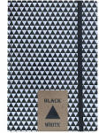 SPREE Caiet cu elastic A5, hartie neagra, 120 file, SPREE Black and White 41392