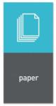 simplehuman Mágneses címke szemetesre "paper" (papír) felirattal, ikonnal, 10 x 20 cm, KT1174