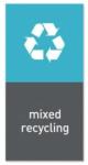 simplehuman Mágneses címke "mixed recycling" (vegyes újrahasznosítható) felirattal, ikonnal, 10 x 20 cm, KT1171 (KT1171)