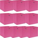 vidaXL Cutii depozitare, 10 buc. , roz, 32x32x32 cm, textil (288347) - vidaxl