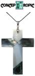  Pandantiv Cruce din Sidef - 67 x 47 x 4 mm - 1 Buc