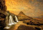 Educa - Puzzle Kirkjufellsfoss Falls, Norvegia - 1 000 piese Puzzle