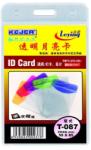 Kejea Buzunar PVC, pentru ID carduri, 55 x 85mm, vertical, 10 buc/set, KEJEA - margine transp. color (KJ-T-087V) - officeclass