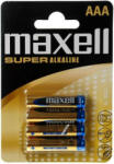 Maxell LR03/4BP SUPER Alkaline tartós AAA mikro elem (Maxell-SUPER-ALKALINE-LR03-AAA)