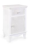 Bizzotto Noptiera 1 sertar 1 usa lemn alb Charlene 40 cm x 32 cm x 69.5 h (0744855)