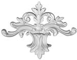 Elite Decor Poliuretán falidísz belső falra, liliomos épületdísz homlokzatra 24x18 cm (A 608) (Ornament A 608)