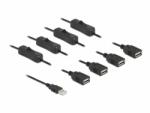 Delock Cablu de alimentare USB-A la 4 x USB-A T-M cu switch On/Off 1m, Delock 86805 (86805)