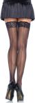 Leg Avenue Sheer Stockings With Backseam 1101 Černá