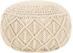 vidaXL Taburet puf macrame lucrat manual, 45 x 30 cm, bumbac (248089) Canapea