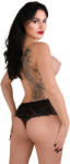 Daring Intimates Ella Crotchless Cheeky Panty Black L/XL - superlove