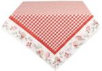 Clayre & Eef Fata de masa din bumbac alb rosu 250 cm x 150 cm (APY05) Fata de masa