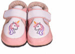 Macco Ghete Macco alb/roz - broderie unicorn, piele naturala