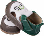 Macco barefoot, sandale - broderie tractor, piele naturala