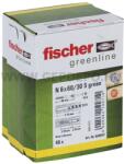 Fischer beütő dübel újrahasznosított műanyagból gvz süllyesztett fejű csavarral UX Green 6x60mm (524847F)
