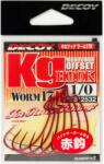 Decoy Carlige offset DECOY WORM 17R Kg, Nr. 3/0, Blood Red, 6 buc. /plic (812556)