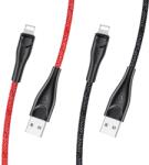 USAMS USB apa - Lightning apa Adat- és töltőkábel 2m - Fekete (SJ394USB01)