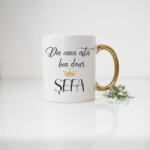 Gravolo Cana personalizata pentru sefa cu mesajul Din cana asta bea doar sefa (C430)