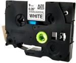AIMO Banda laminata cu adeziv puternic compatibila Brother TZe-S221, 9 mm, negru pe alb, pentru suprafete plane si etichetare durabila (BHATZES221)