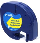 AIMO Etichete din plastic compatibile DYMO LetraTag 12 mm galben pentru organizare acasa si identificare vizibila S0721620 (A91202)