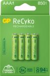 GP Batteries Baterii reincarcabile GP ReCyko AAA 850mAh (R03), ambalaj reciclabil 4pcs (GPRHCH83E001) Baterie reincarcabila