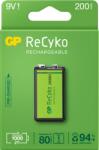 GP Batteries Baterii reincarcabile GP ReCyko 9V 200mAh, ambalaj reciclabil 1pcs (GPRHV208R075) Baterie reincarcabila