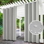 Mondo Italia Kerti függöny a gyűrűk a teraszon MIG03 világos szürke