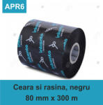 inkanto Ribon ARMOR Inkanto APR6, ceara si rasina (waxresin), negru, 80mmx300M, OUT (MA30021335)