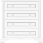 WIPMEB White 008 komód 4s90 havas kőris/ezüst fenyő - sprintbutor