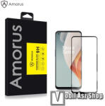 Amorus OnePlus Nord N10 5G, AMORUS üvegfólia, Full glue, Full cover, 0, 33mm, 9H, Fekete