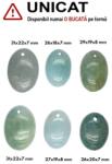  Pandantiv Acvamarin Oval cu Gaura - 26-31 x 18-22 x 7-8 mm - 1 Buc